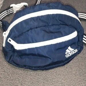 Adidas Dark Blue Belt Bag with White Accents
